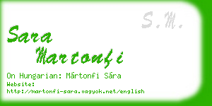 sara martonfi business card
