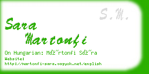 sara martonfi business card